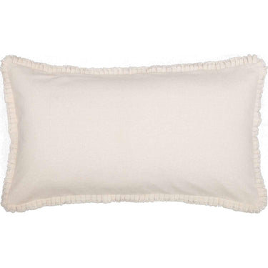 Burlap Antique White King Sham w/ Fringed Ruffle 21x37 VHC Brands - The Fox Decor